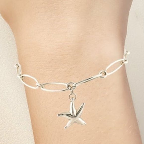 TIFFANY & CO. STERLING SILVER 925 STARFISH CHARM BRACELET - Picture 6 of 6